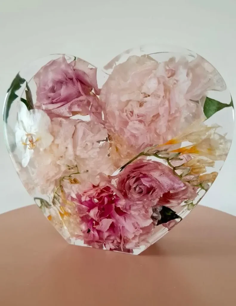 сватбен букет в епоксидна смола